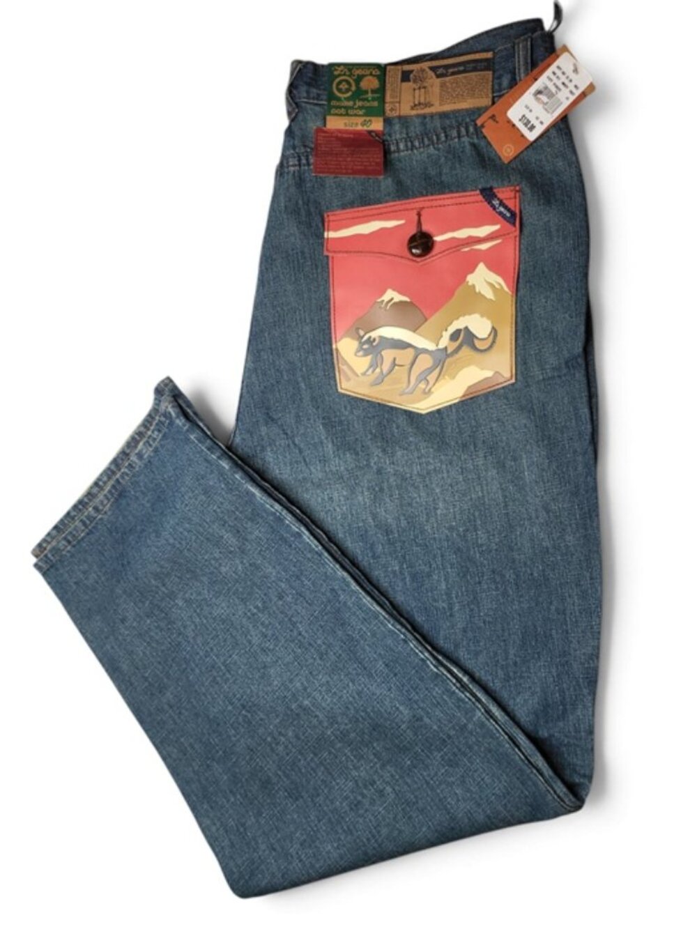 NWT Vintage Y2K LRG Jeans Mens Classic 47 Baggy Skate Hip Hop Graphic  Size 40